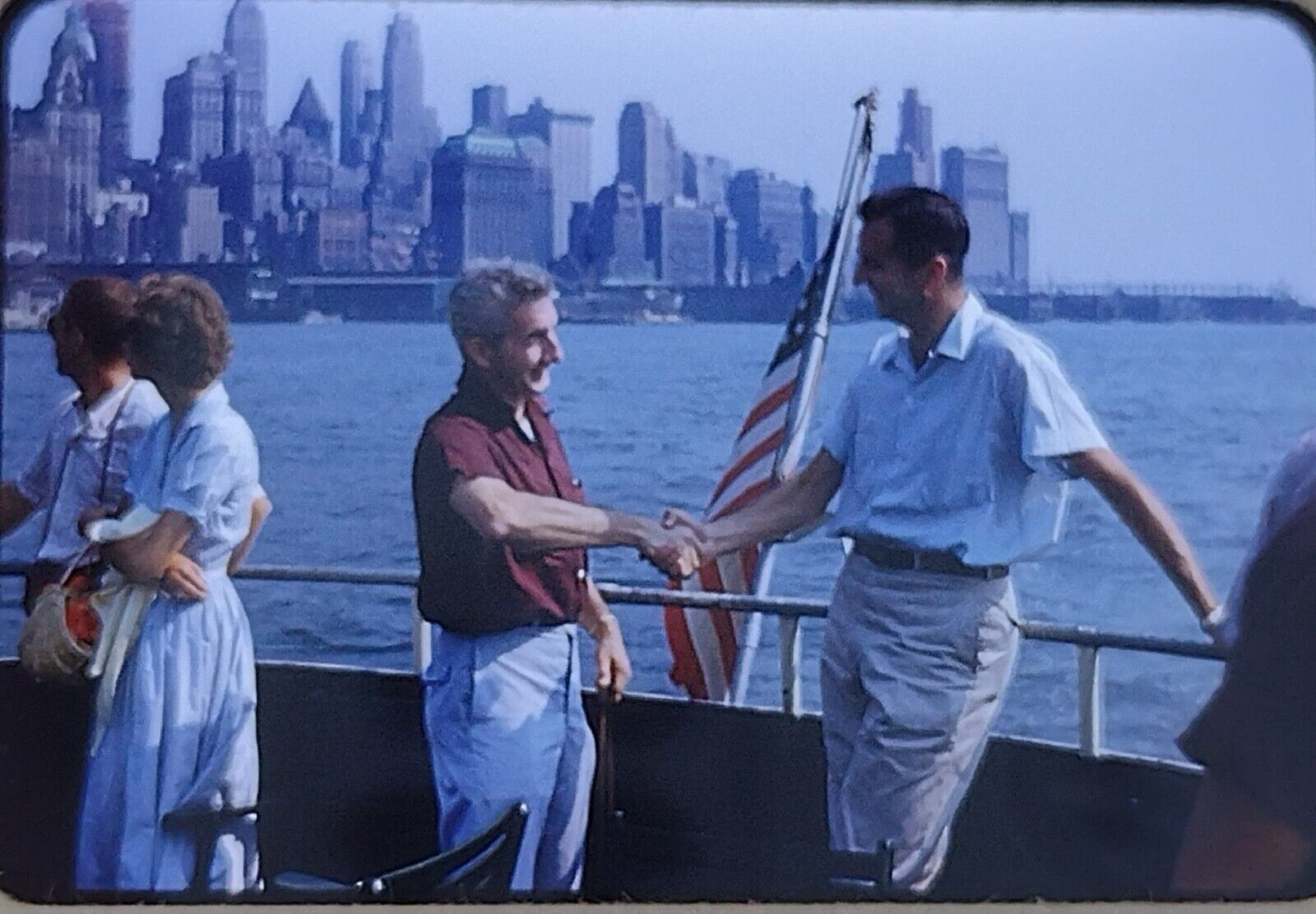 Vtg 1959 Amateur 35mm Slide Photo Day Line Cruise New York