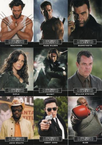 X-Men Origins: Wolverine Movie Casting Call Chase Card Set 9 Cards