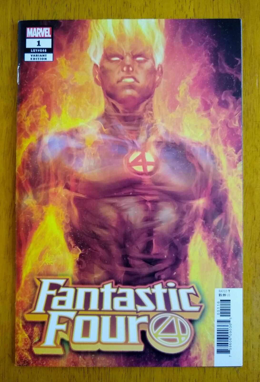 Fantastic Four #1 The Human Torch Marvel MCU Comic Book Issue 2018 Artgerm