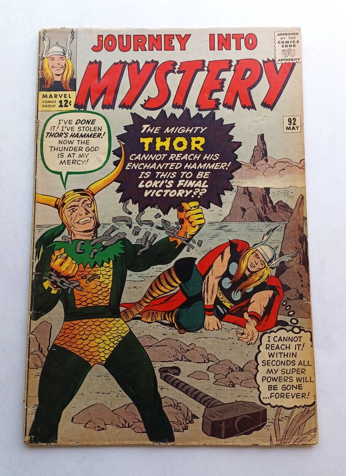 Journey Into Mystery #92, May, 1963, 4th Loki, VG 4.0