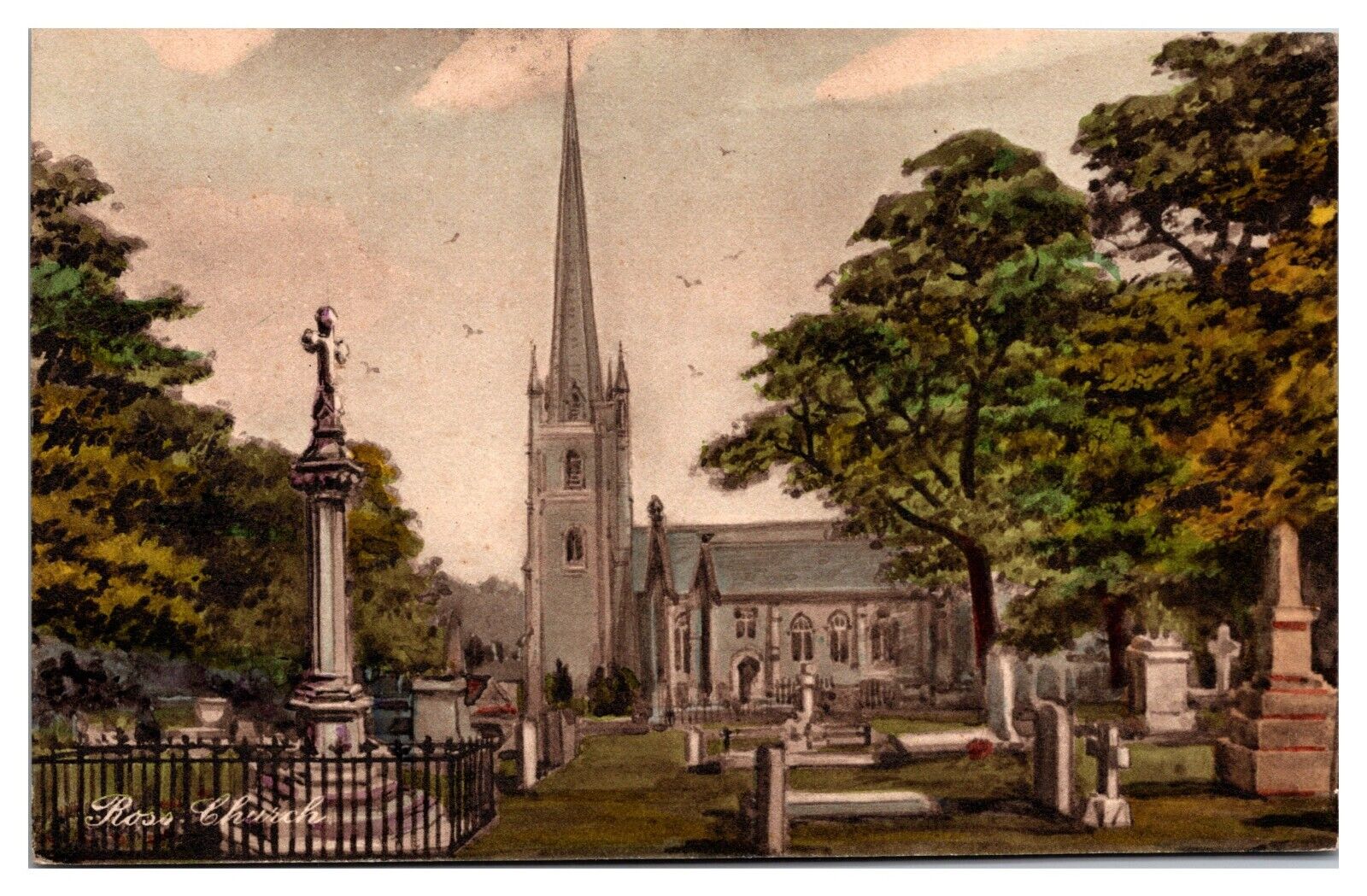 ANTQ St. Mary\'s Parish Church, Ross-On-Wye, England, Postcard