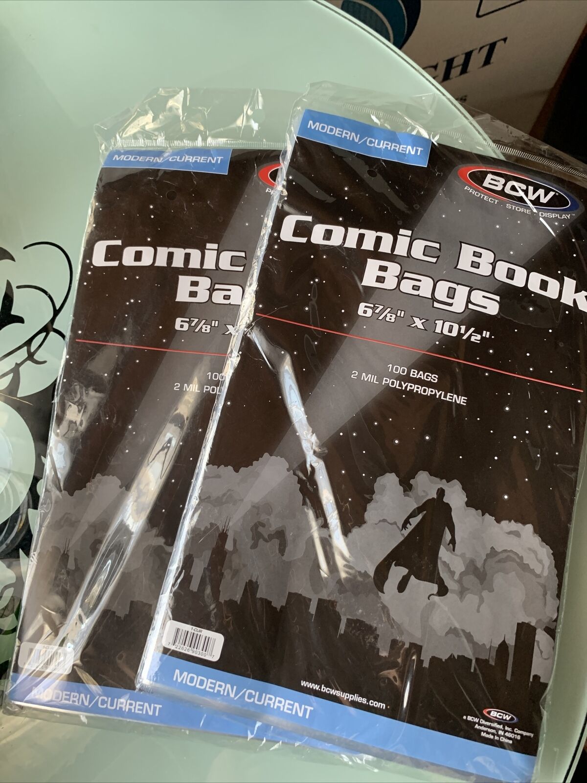 COMIC BOOK BAGS 2 MIL (Lot of 2 Pkgs - 100 per Pkg)  Part # 1-CUR