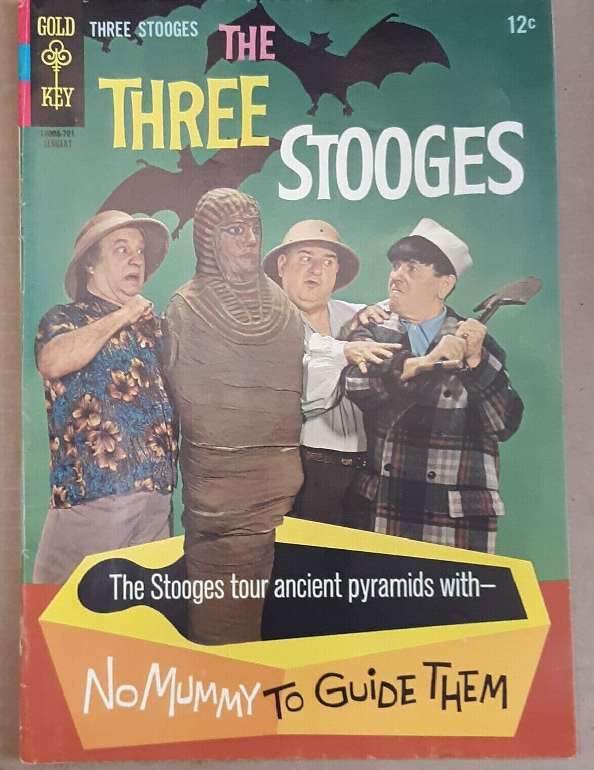 JANUARY 1967 12 CENT GOLD KEY COMIC THE THREE STOOGES #32 TV SERIES PHOTO FRONT