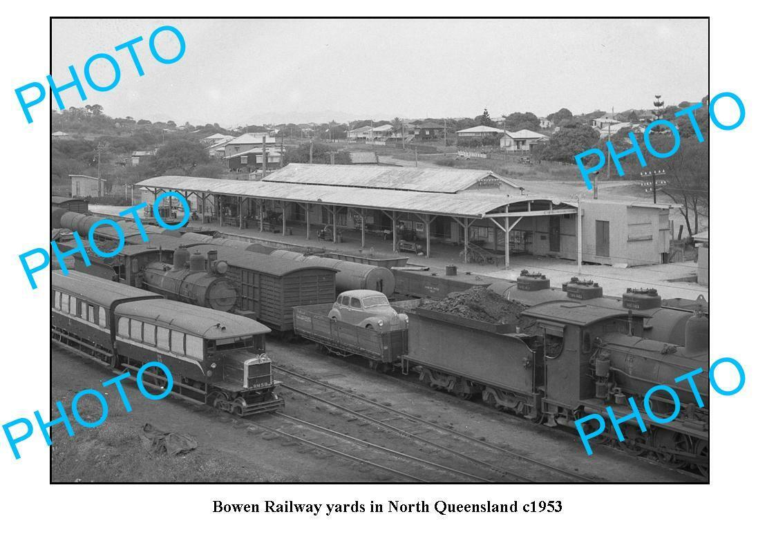 OLD 6 x 4 PHOTO BOWEN RAILWAY STATION QUEENSLAND c1953