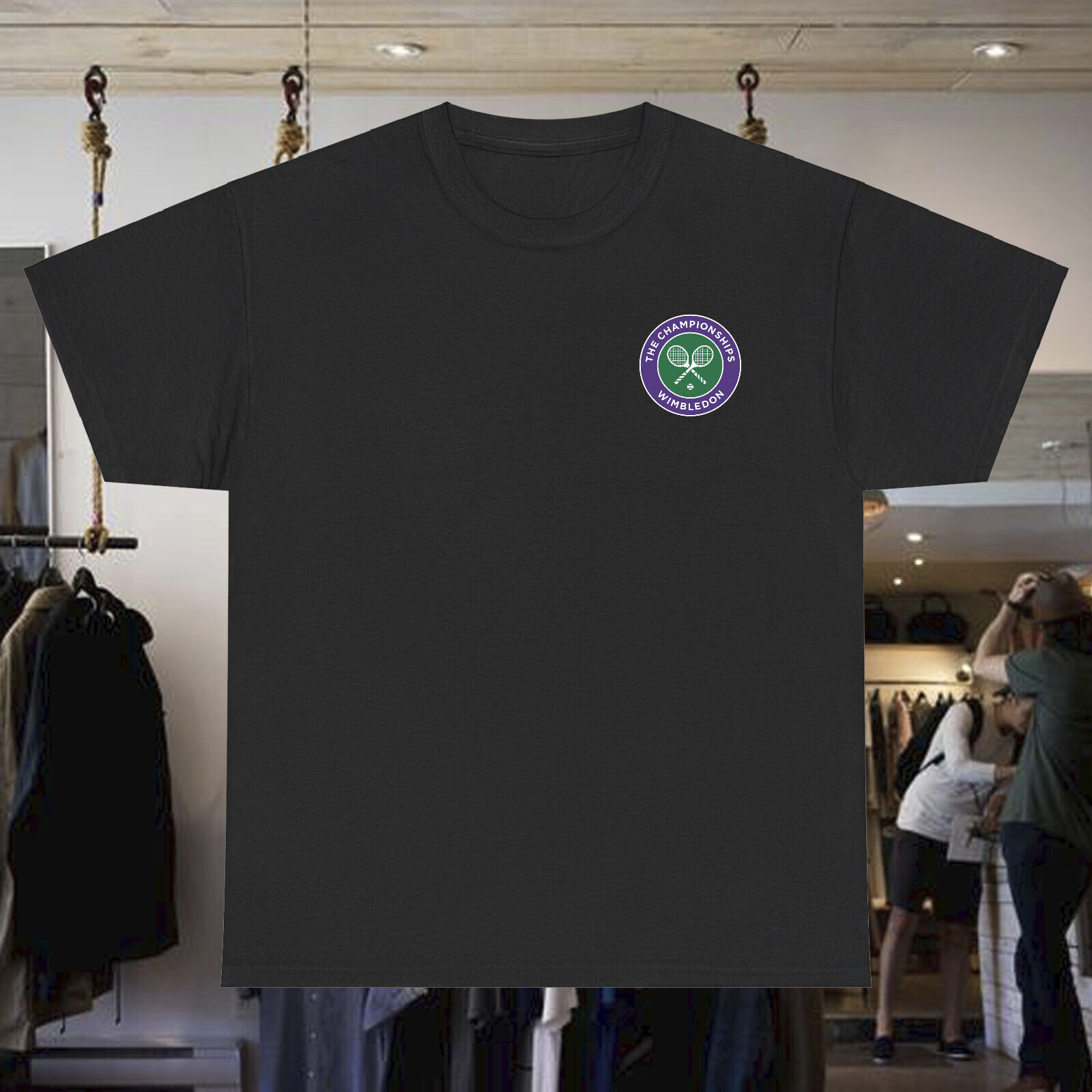 HOT- The Championships Wimbledon Tennis 2024 Small Logo T-shirt Tee New Shirt US