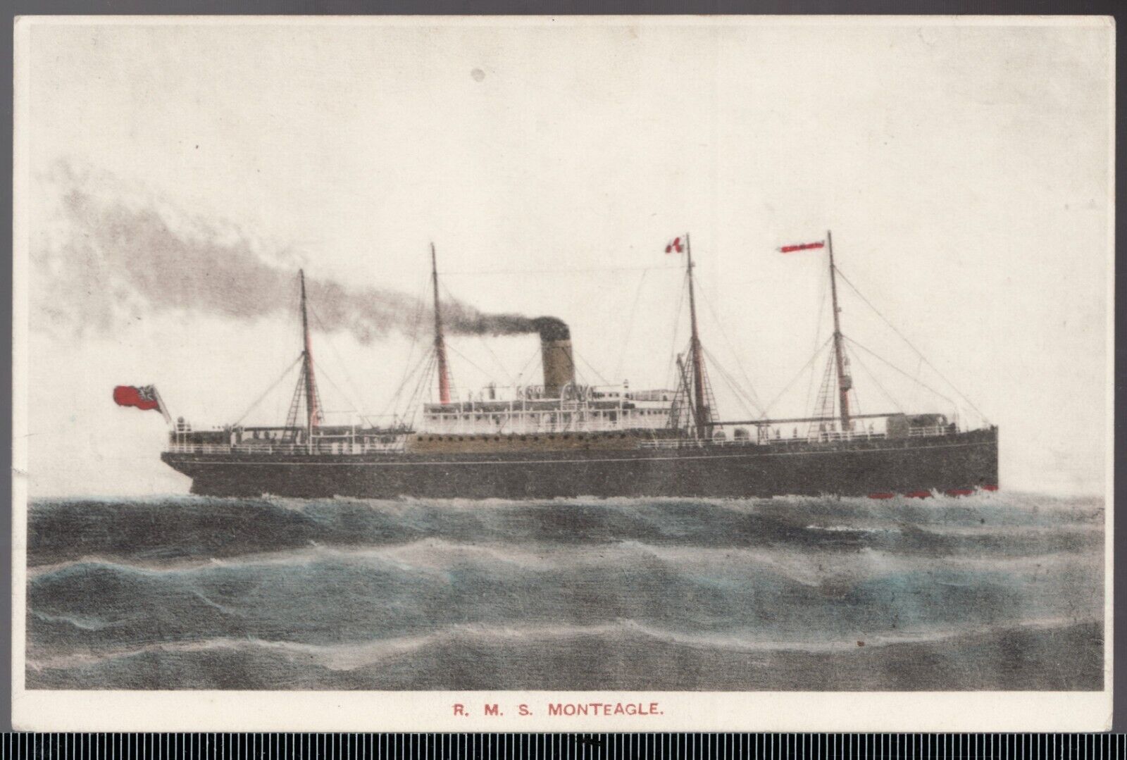 Rare Japanese printing of c1915 R.M.S. Monteagle - CPR Company's Pacific Steamer