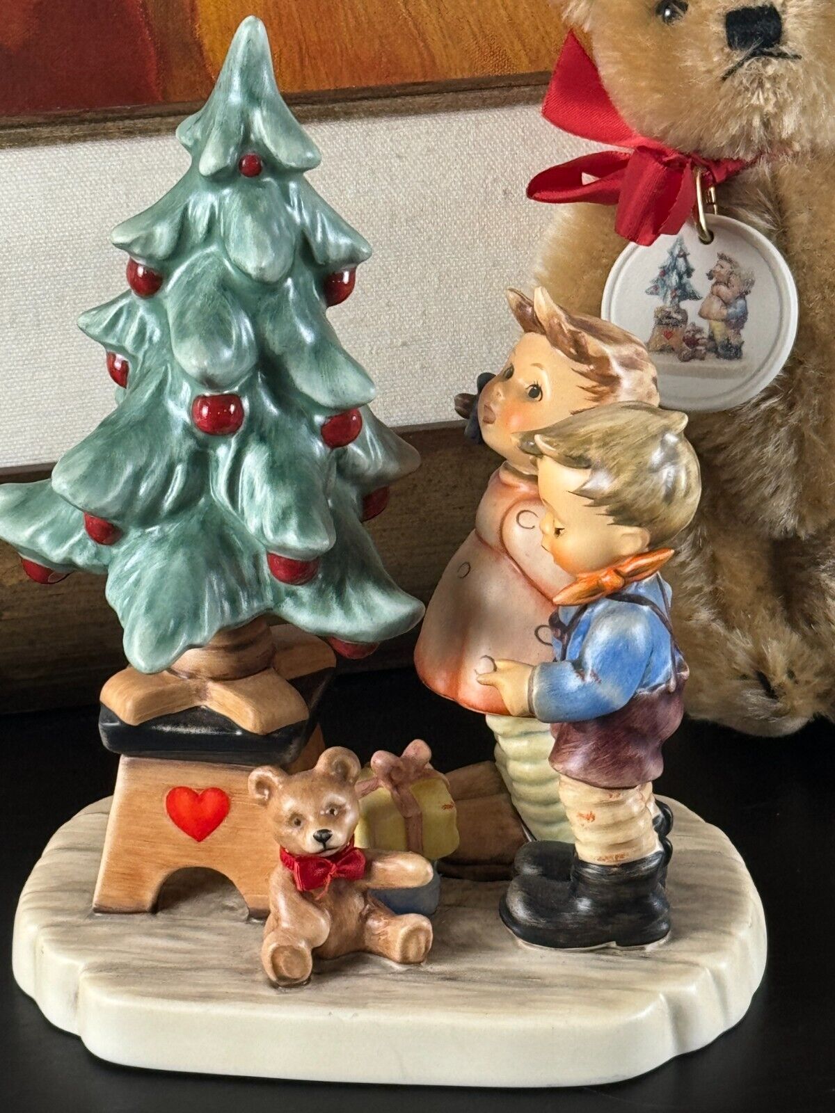 Wonder Of Christmas Goebel Hummel Figurine With Steiff Bear Gift