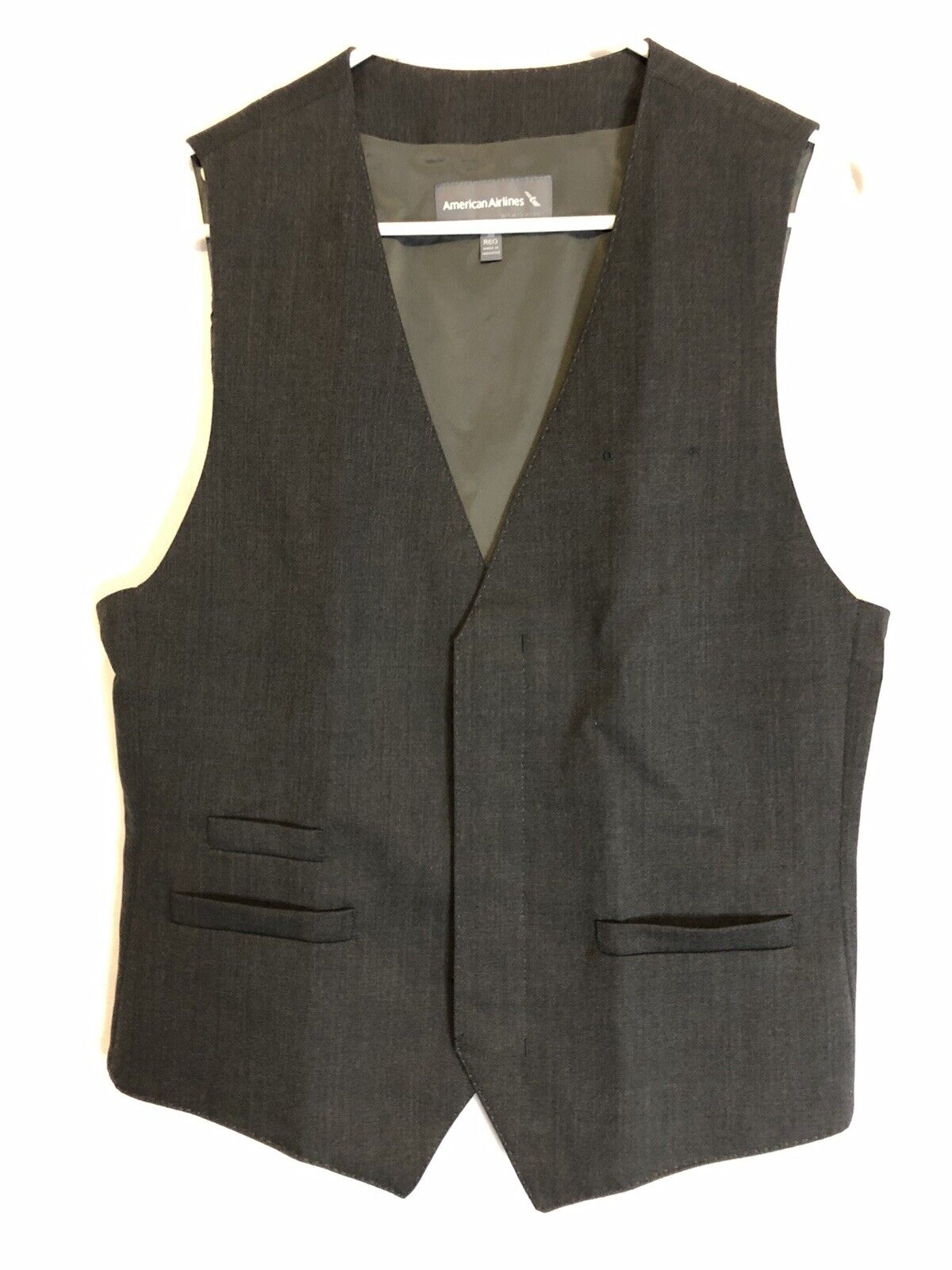 American Airlines Crew Vest by Twinhill Size 38 Reg Dark Gray NWOT