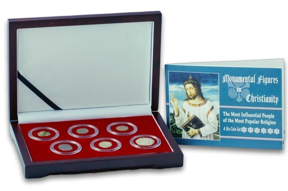 6 Monumental Figures in Christianity - 6 Coin Box Set Porcius Festus St Helena
