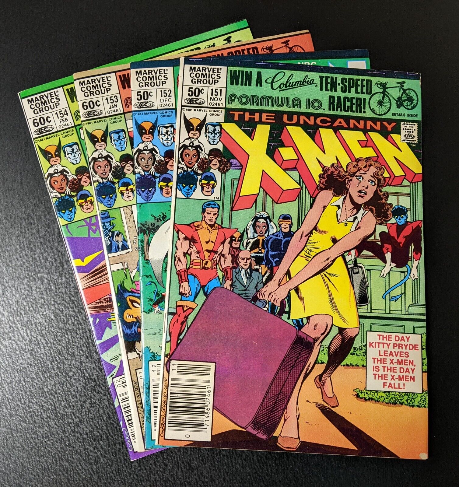 Uncanny X-Men 151 152 153 154 - Mark Jewelers Inserts - (Lot of 4) Marvel 1981