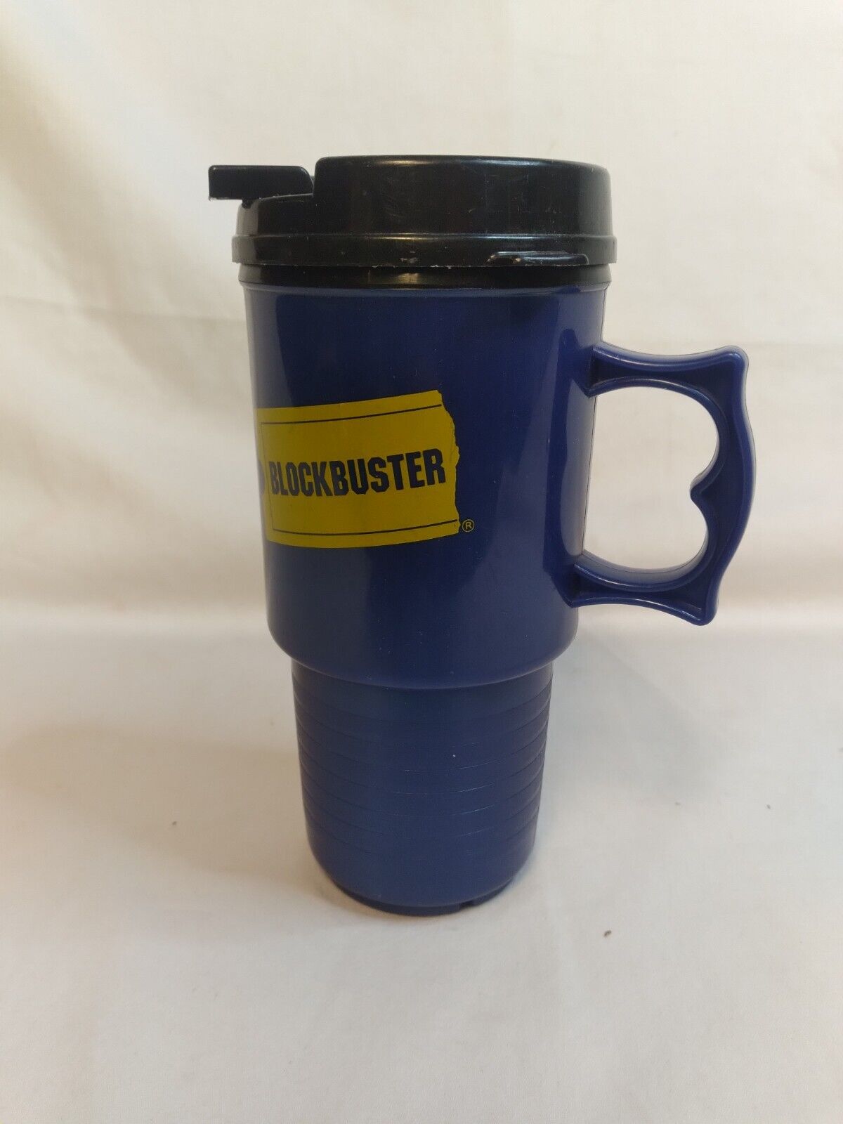 Vtg Blockbuster Video Promotional AUTOMUG Travel Mug Cup RARE Made In USA 90s