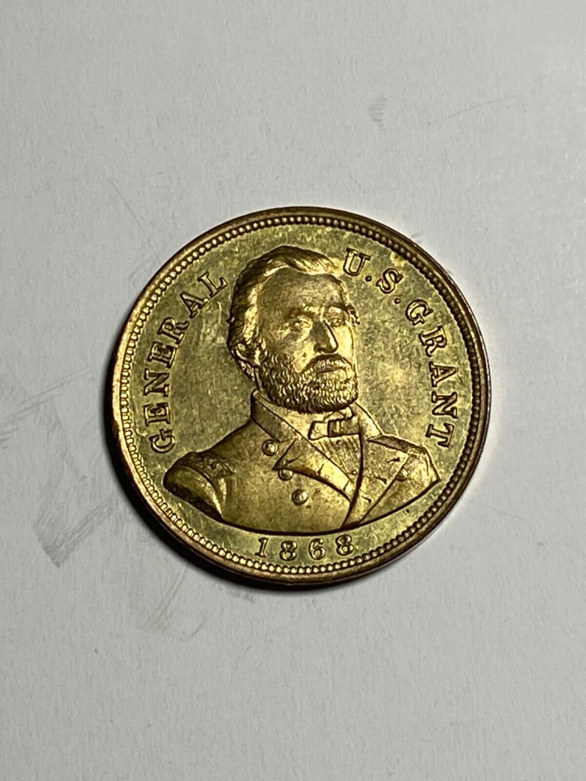 1868 Ulysses S. Grant presidential campaign token USG 1868-30