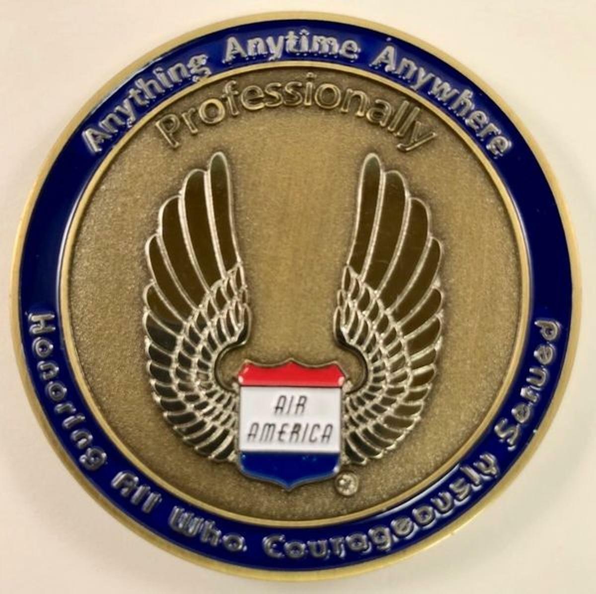 Air America Challenge Coin, Vietnam War, Laos Cambodia, Vintage Aviation CC-0101