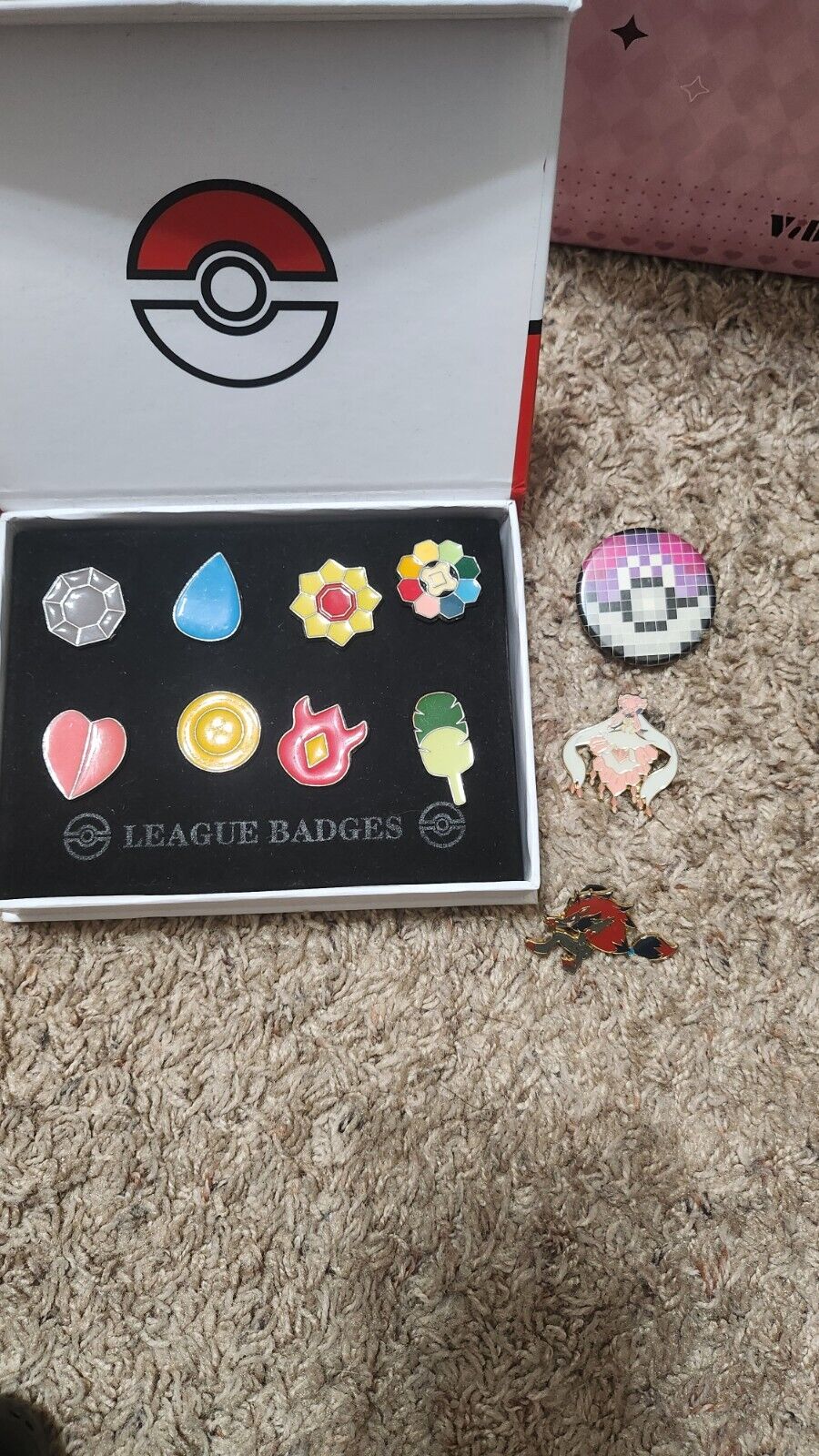 Pokemon Kanto Gym Badge Pins And Pokémon Diancie Zoroark