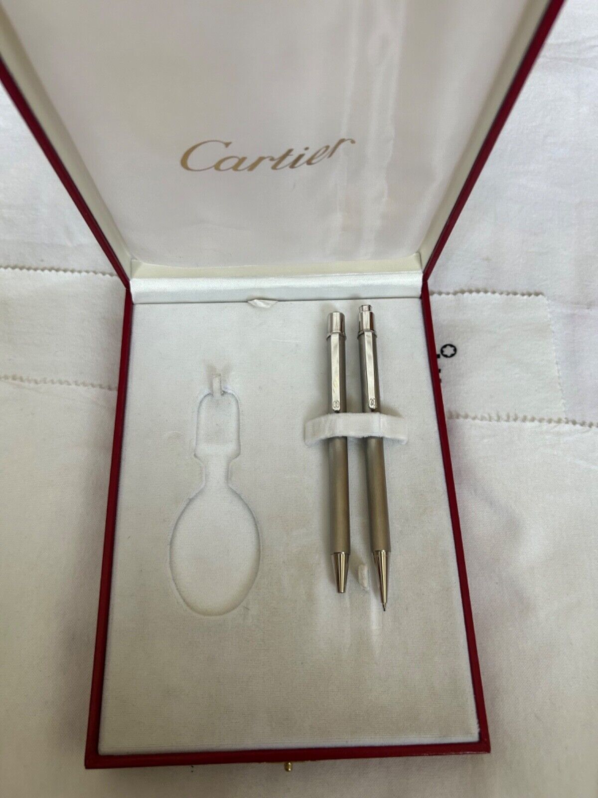 Cartier Ballpoint Pen & Mechanical Pencil Set-Mint Condition