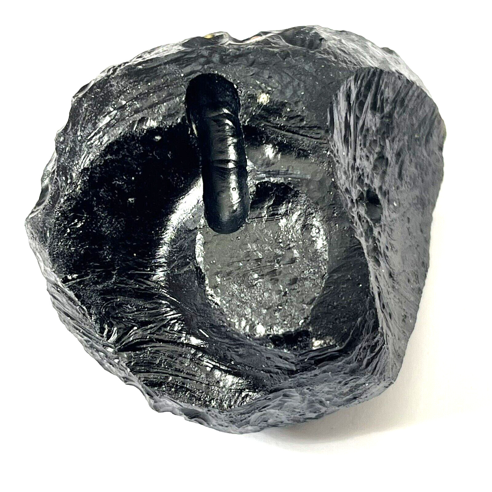 tektite indochinite space rock impactite of meteorite impact stone 63 g curve