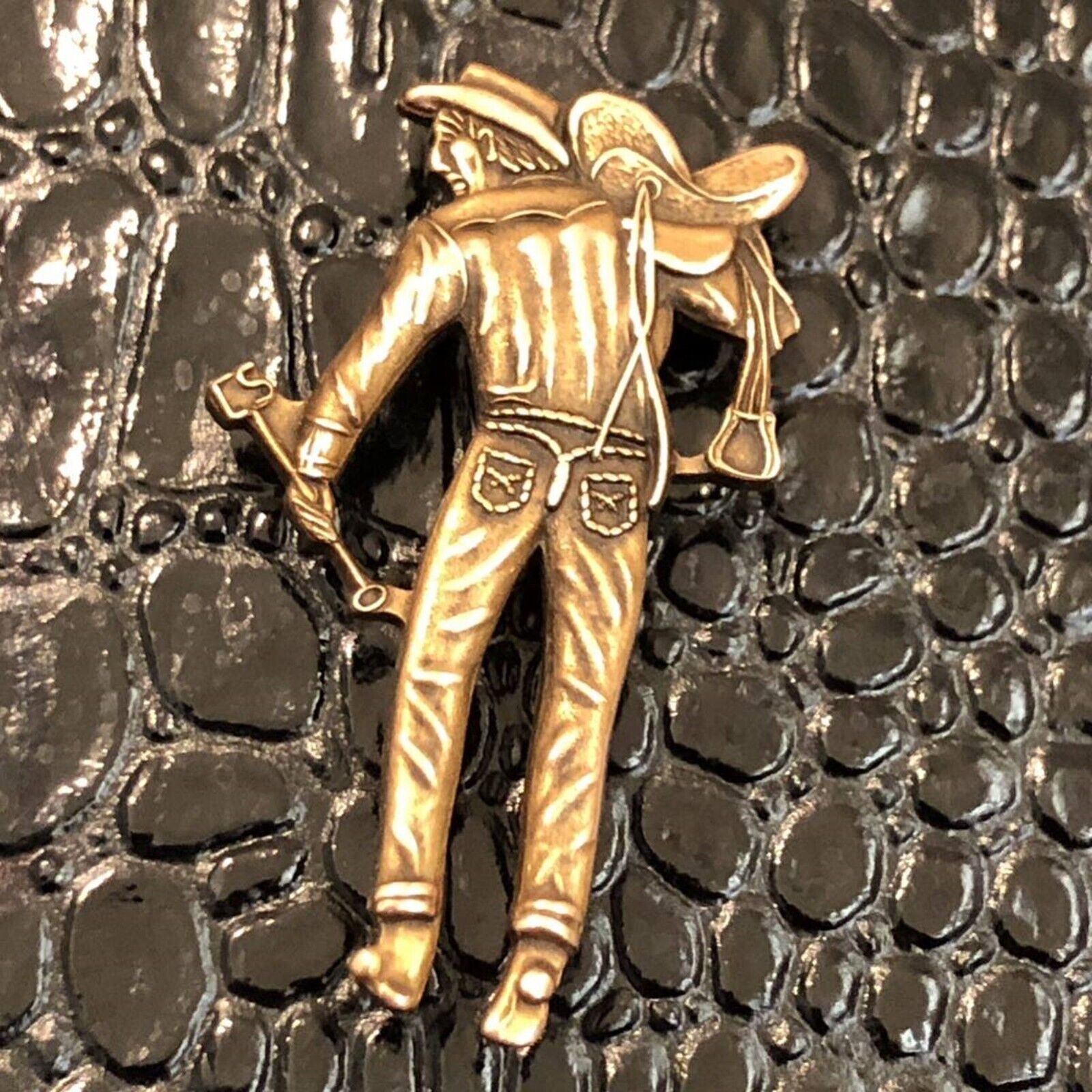 Vintage Rare Levi’s Strauss & Co. Gold Saddleman Cowboy Employee Pin