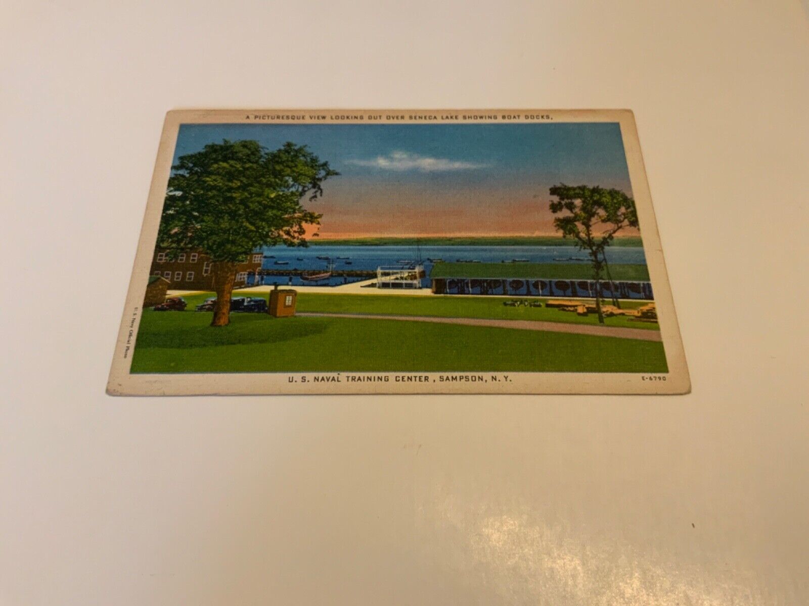 Sampson, N.Y. ~ U.S. Naval Training Center- Seneca Lake- 1944 Vintage Postcard