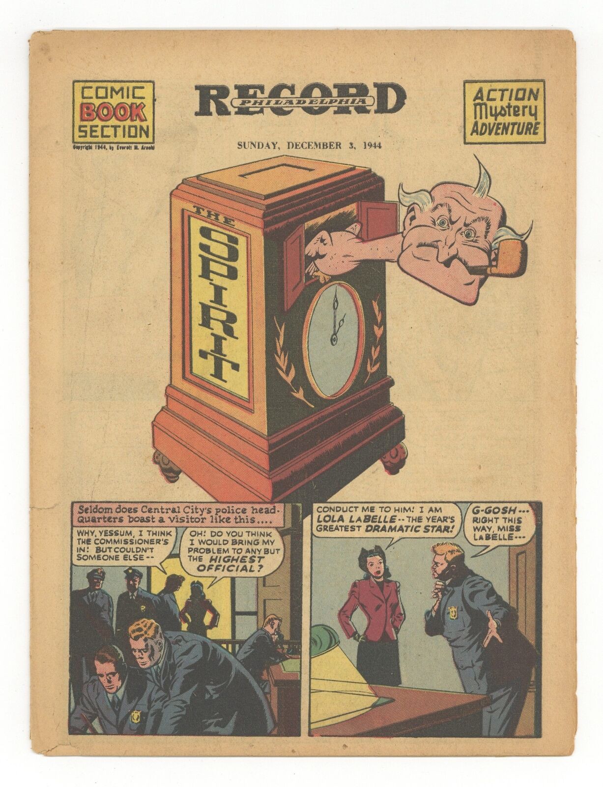 Spirit Weekly Newspaper Comic Dec 3 1944 GD+ 2.5