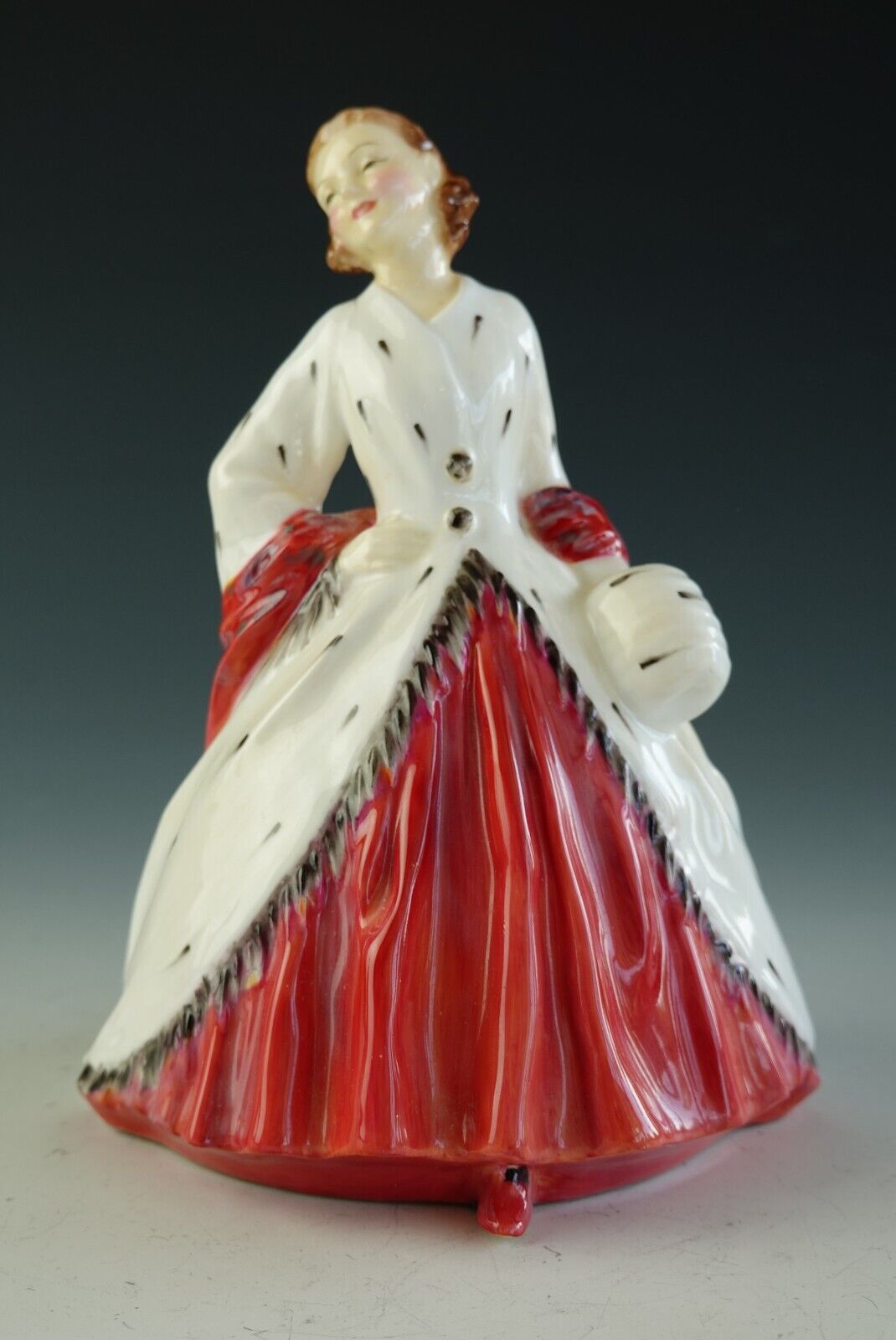 Antique Vintage Royal Doulton Porcelain Figurine The Ermine Coat