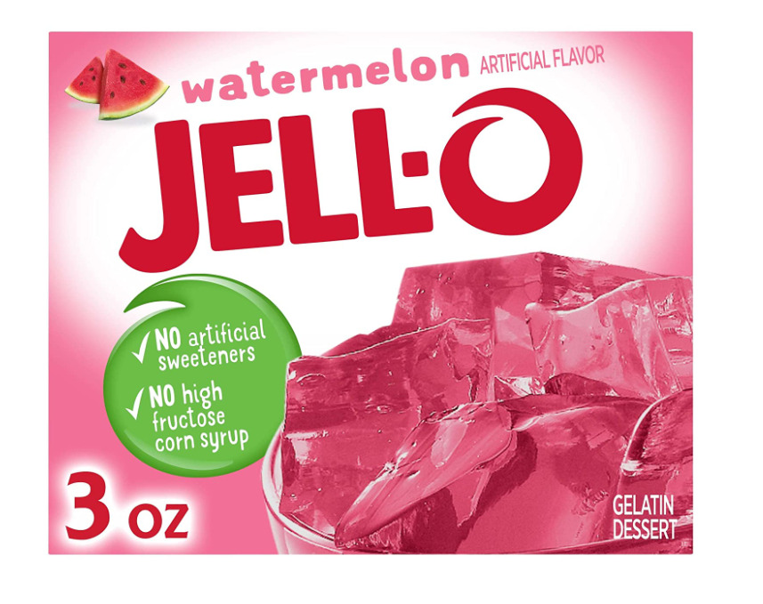 Jell-O Watermelon Gelatin Dessert Mix, 3 oz Box