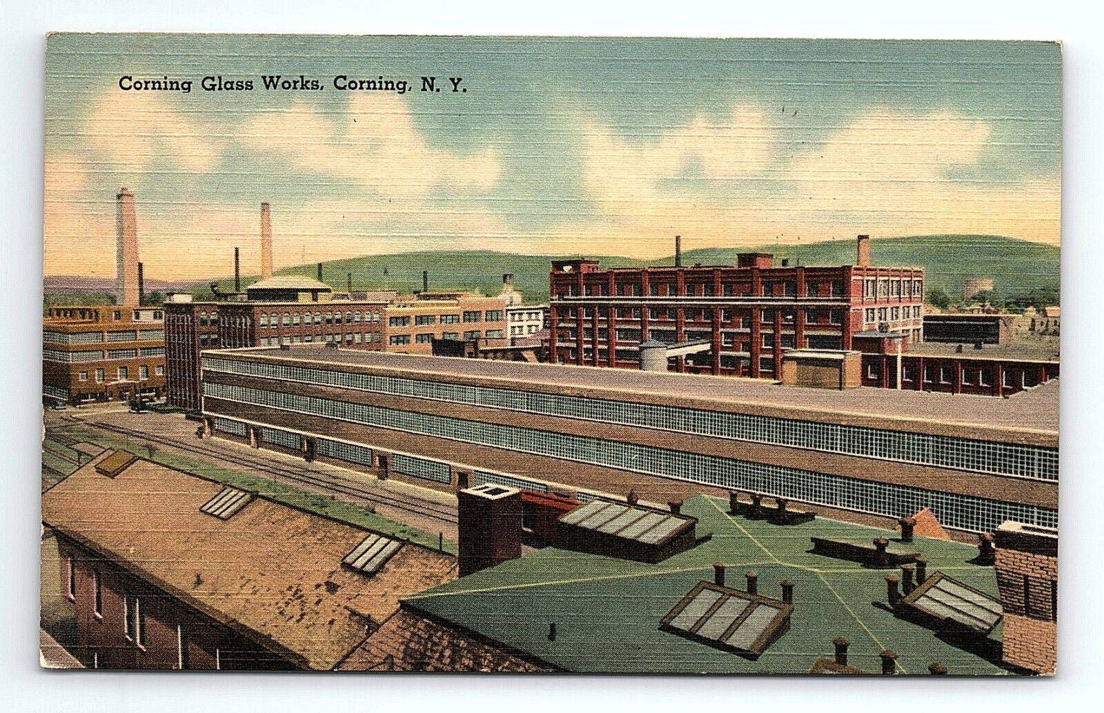 Corning Glass Works Corning New York Vintage Postcard