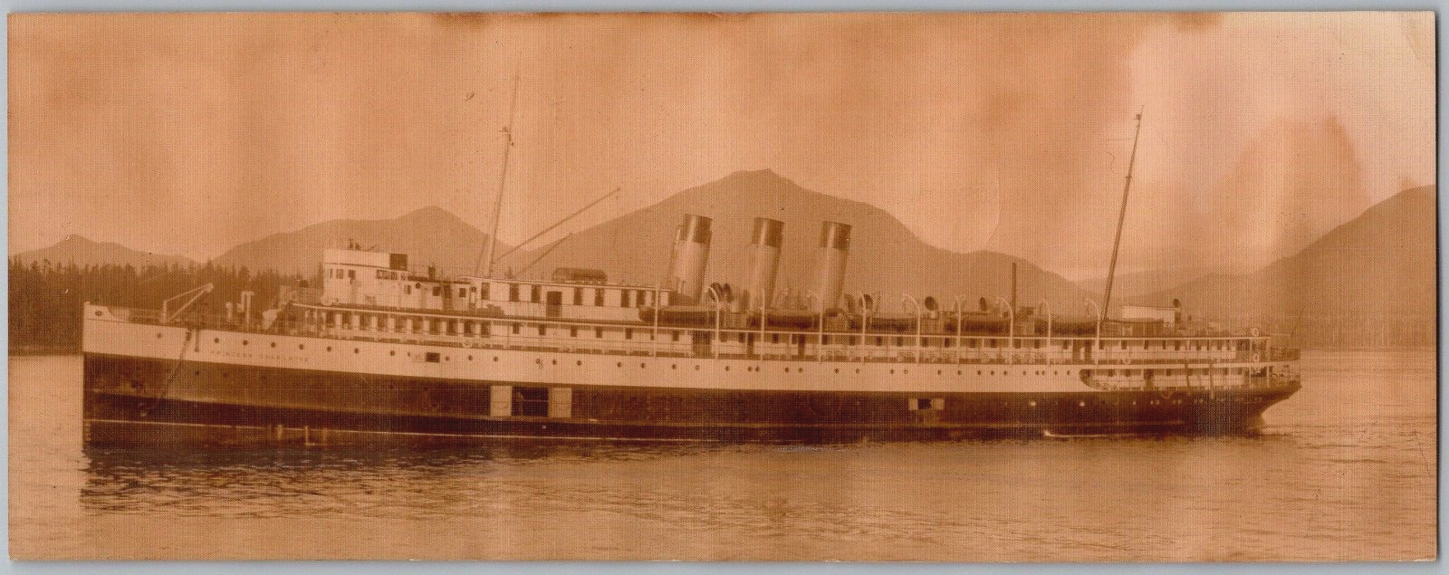 Princess Charlotte Luxury Liner Steamship Side View Original Antique Photograph