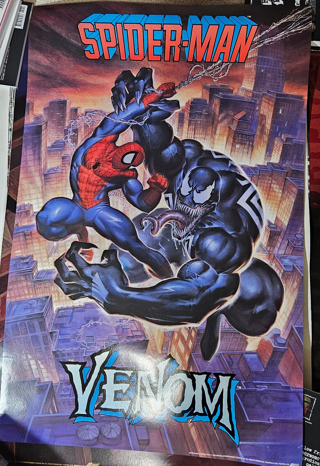 Spider-Man Venom 22x34 poster rare htf vintage 1993 Marvel Comics #132