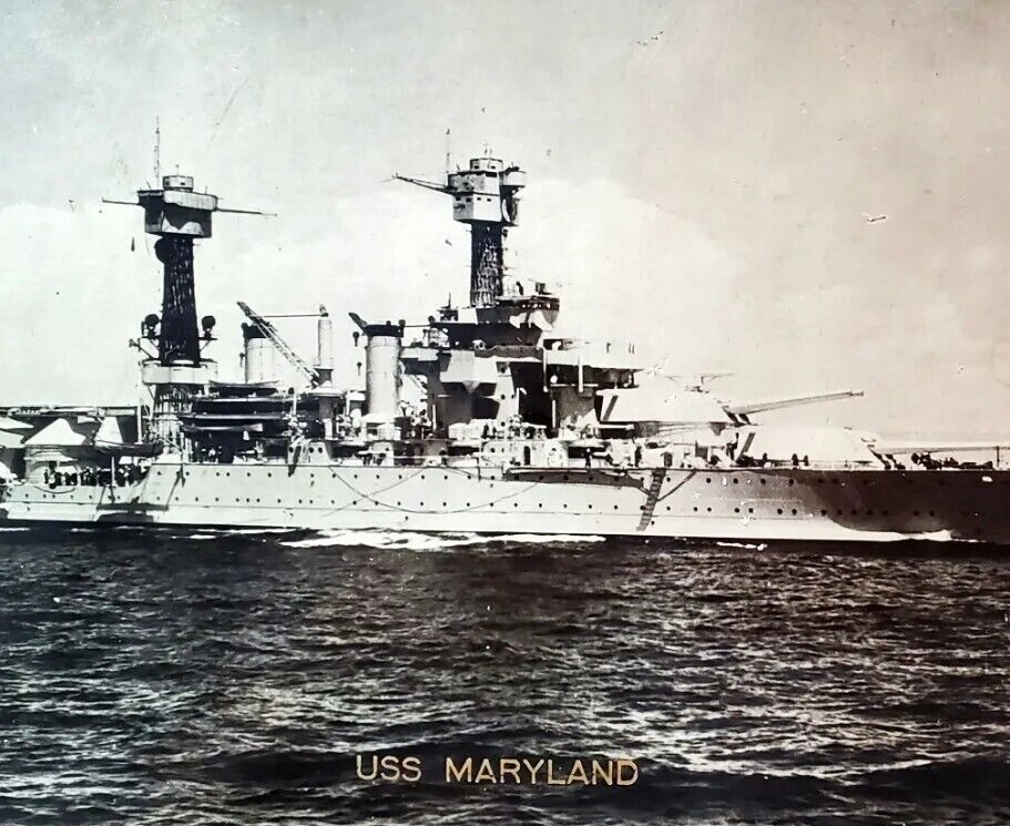 PEARL HARBOR SURVIVOR USS Maryland Battleship ORIG PHOTO 1921 AUTHENTIC RARE