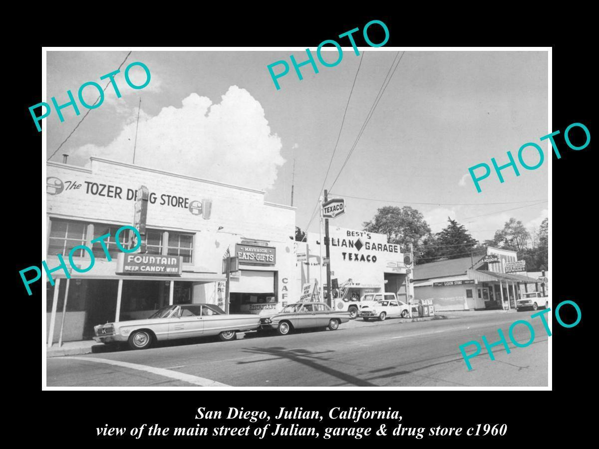 OLD 8x6 HISTORIC PHOTO OF SAN DIEGO CALIFORNIA MAIN STREET OF JULIAN c1960