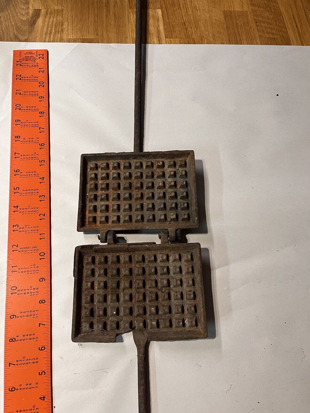 Antique Cast Iron Waffle Make - Pioneer Fire Hearth Tool
