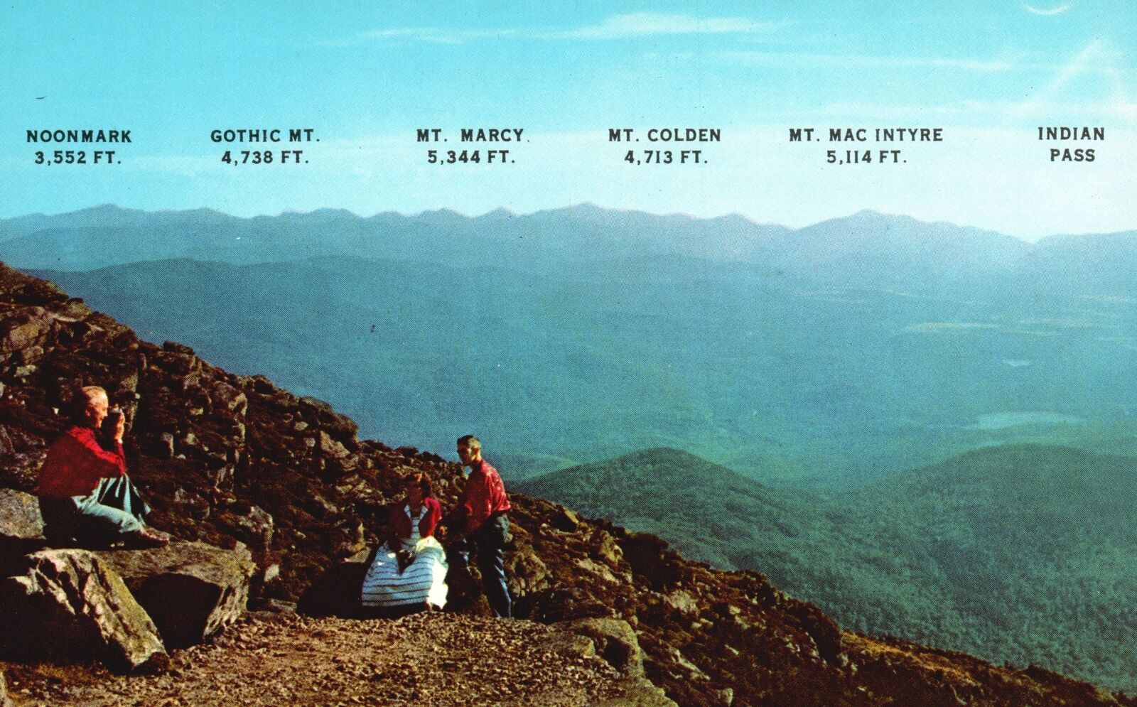 Vintage Postcard Whiteface Mountain Beautiful Adirondacks New York State NY