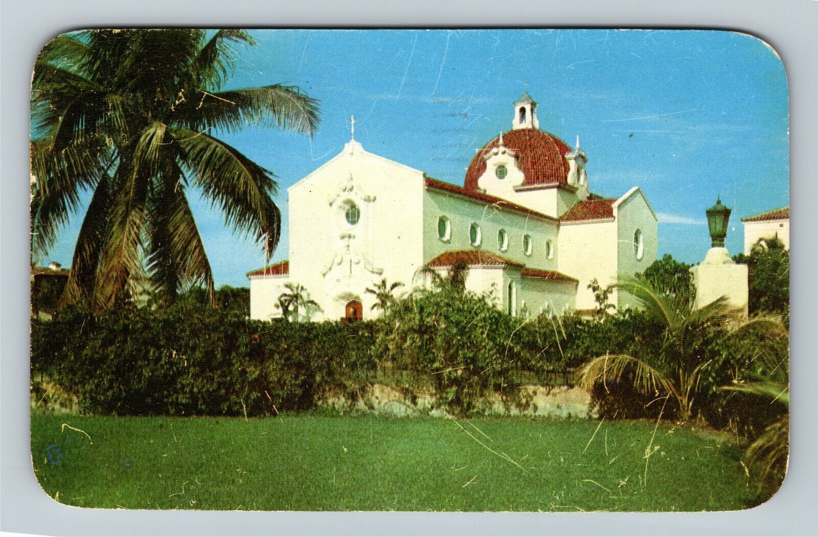 Coral Gables FL, St Theresa Catholic Church, Florida c1955 Vintage Postcard