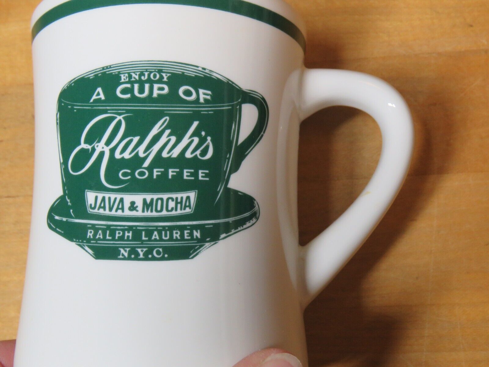Ralph Lauren Coffee Mug Enjoy A Cup Of Ralph\'s Coffee NYC Java Mocha Ceramic Vtg