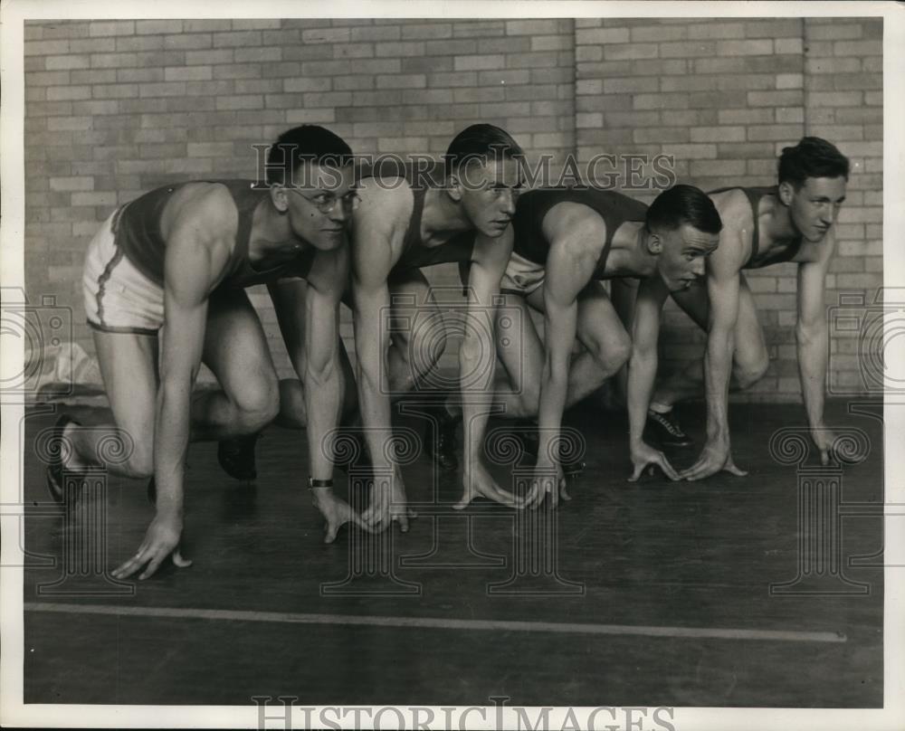 1931 Press Photo Lakewood HS track in Ohio Roy Schroeder, Ed Gazdik - net13678