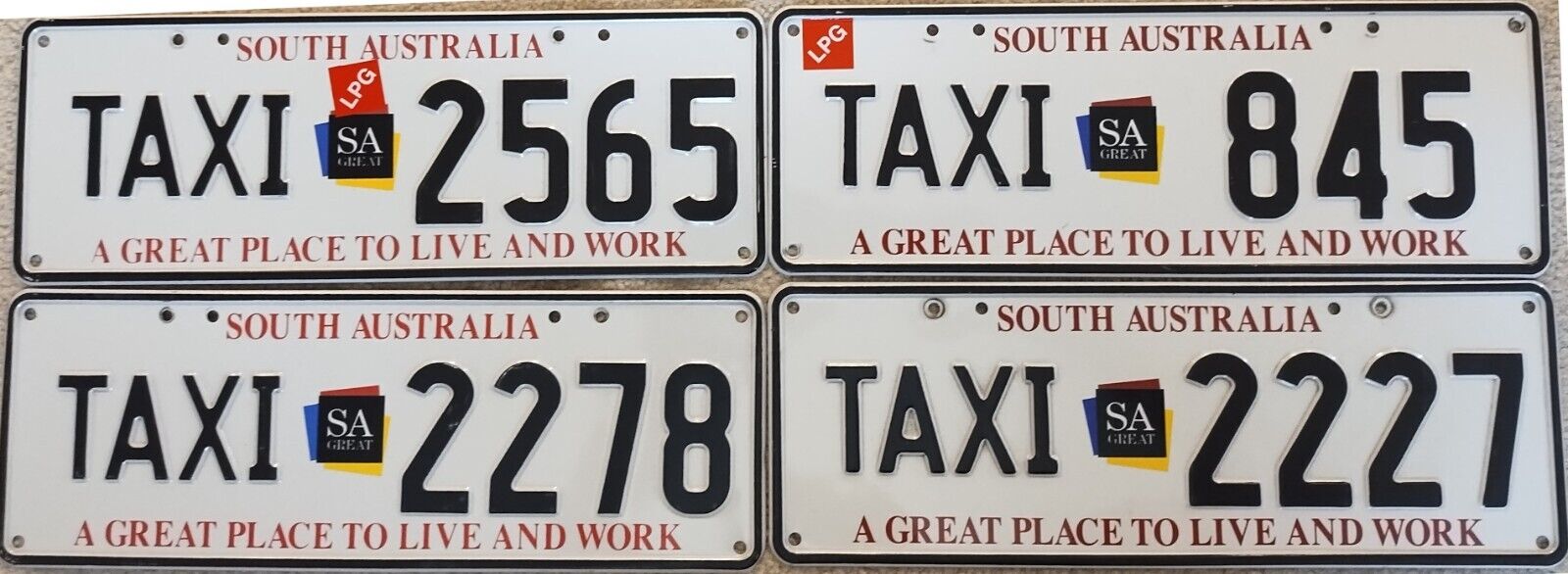 South Australia SA - Taxi License Plate - Great Place to Live and Work