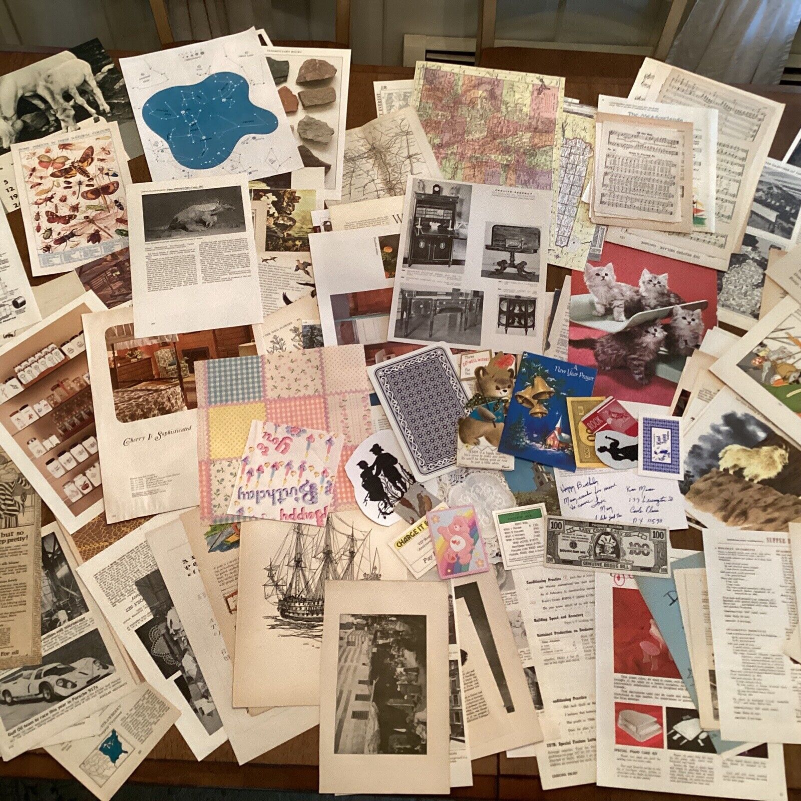 200 + Vintage Paper Ephemera Lot - Perfect For Junk Journals and Mixed Media