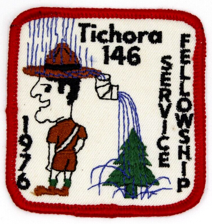 1976 Spring Fellowship Tichora Lodge 146 Four Lakes Council Patch Wisconsin WI