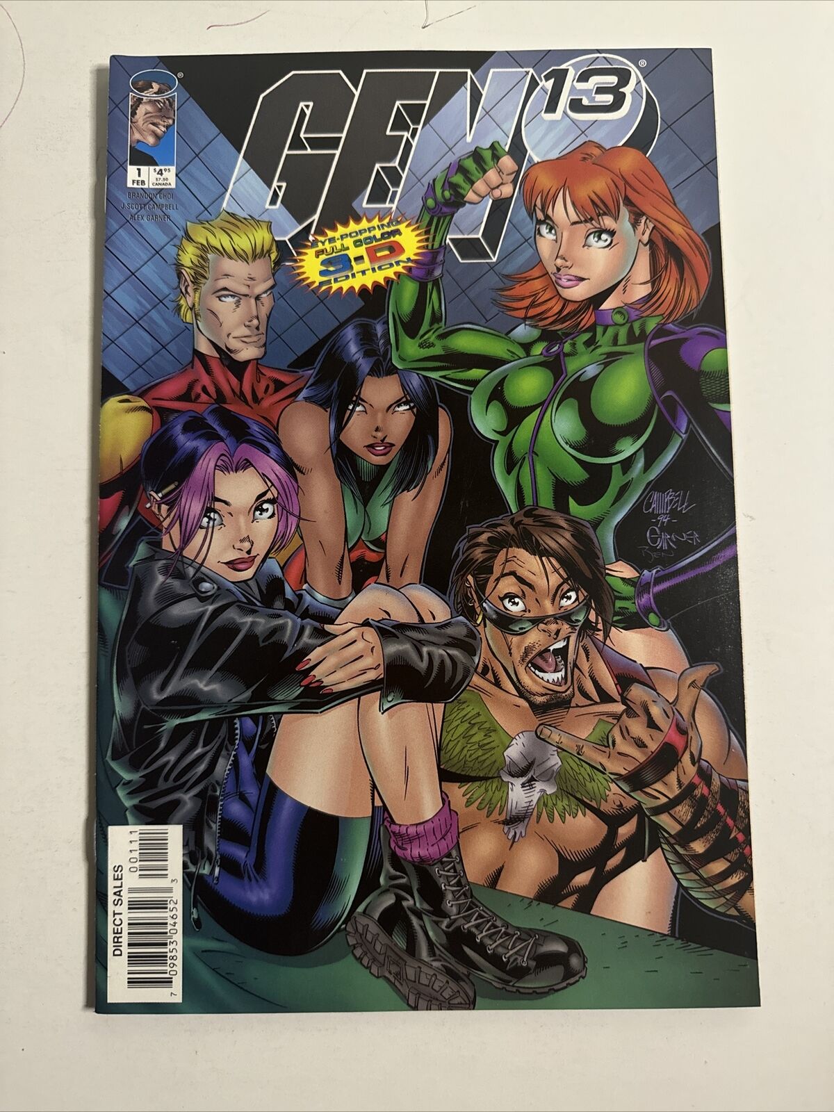Gen 13 3D #1: Cover B, Image Comics 1998 NM