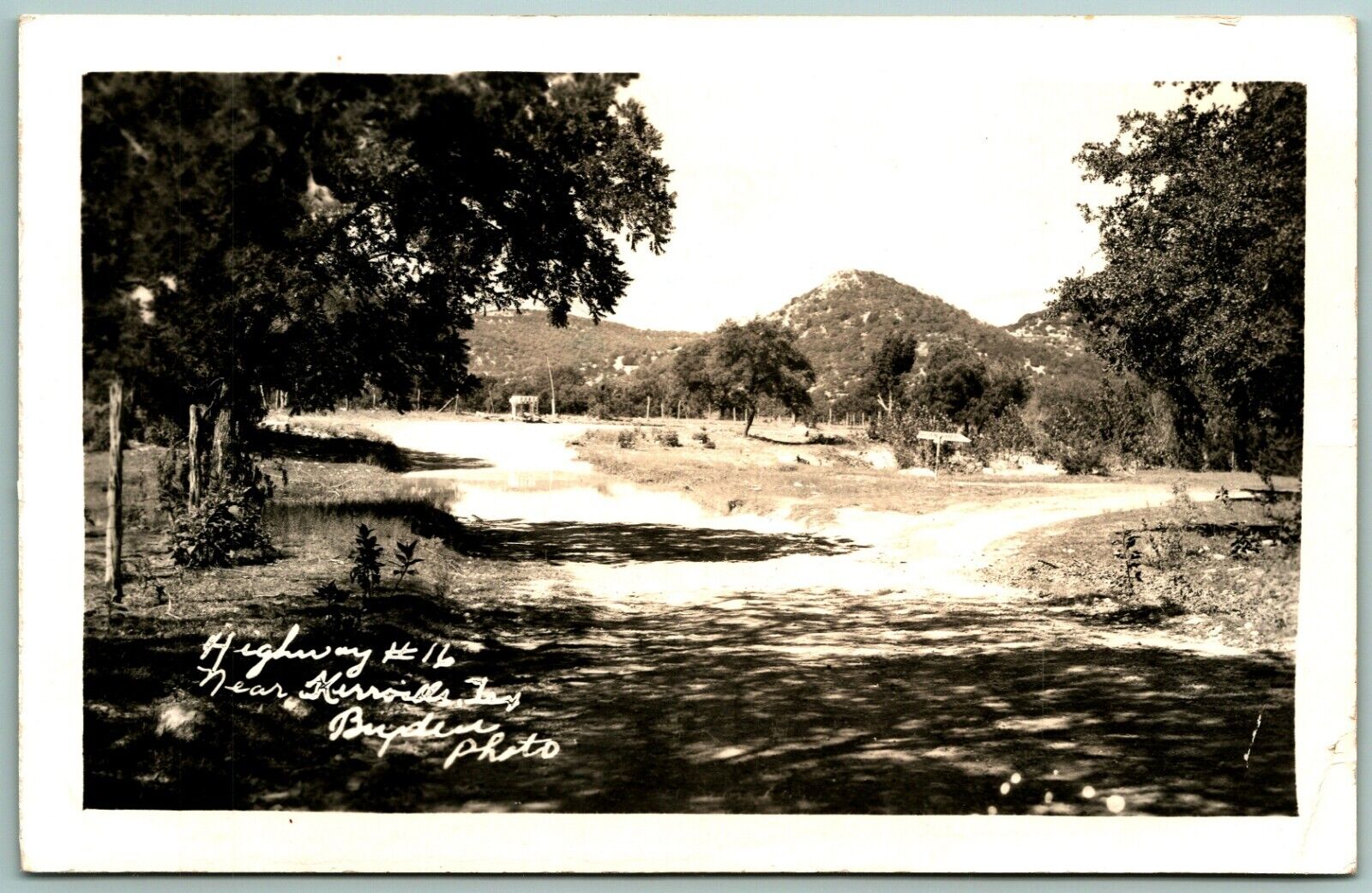 RPPC Highway 16 Near Kerrville Texas TX 1942 Postcard G14