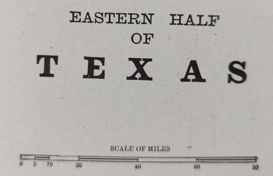 Vintage 1900 EAST TEXAS Map 14\
