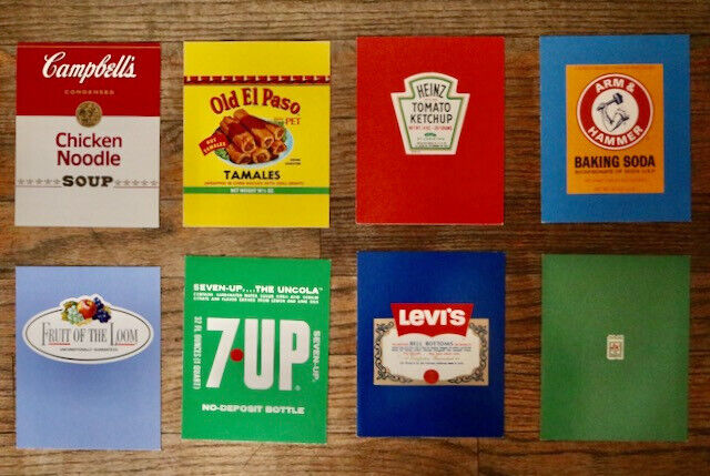 Hallmark vintage pop art greeting cards lot set of 8 Levi's Fruit of the Loom
