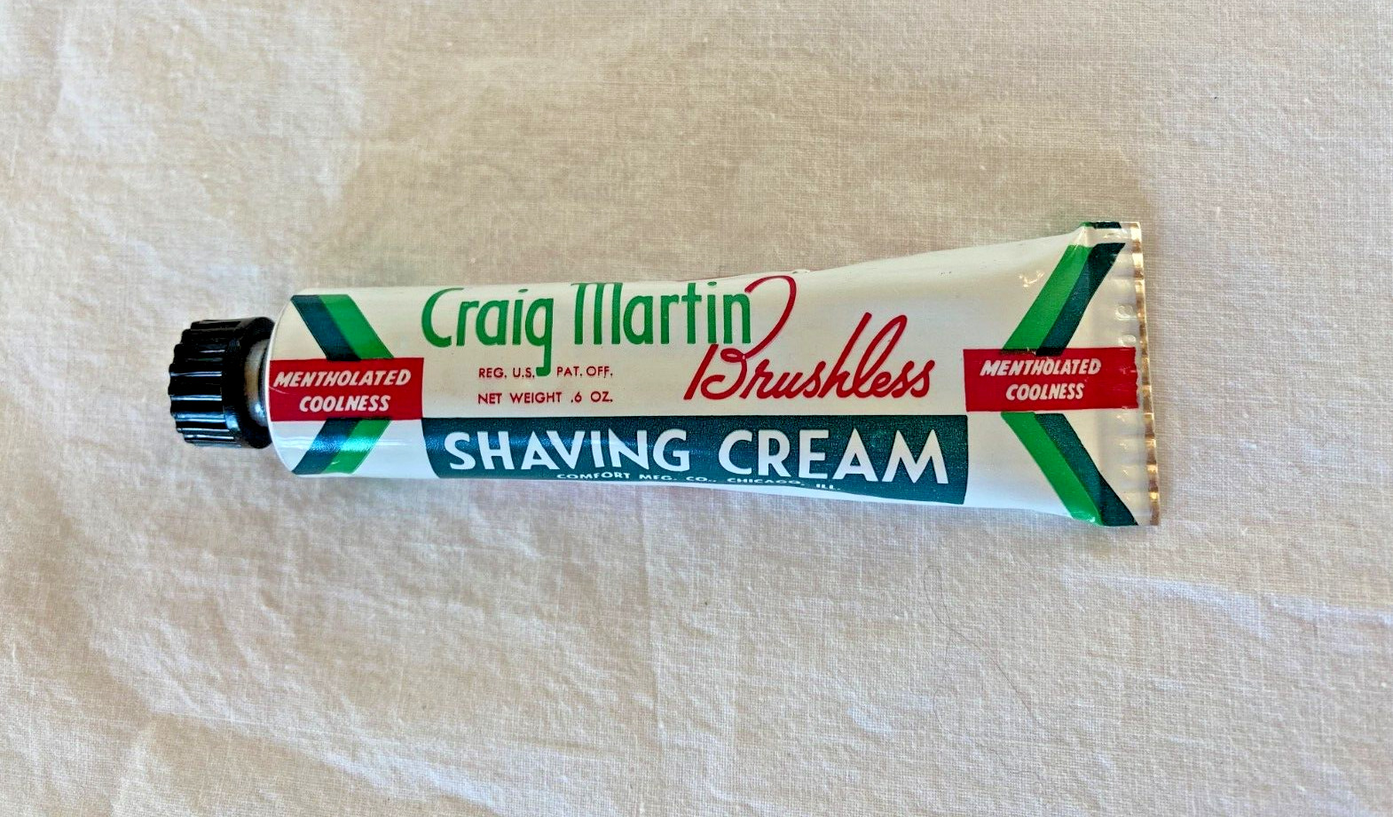 Vintage Craig Martin Brushless Shaving Cream Tube Govt Issue? Travel Size