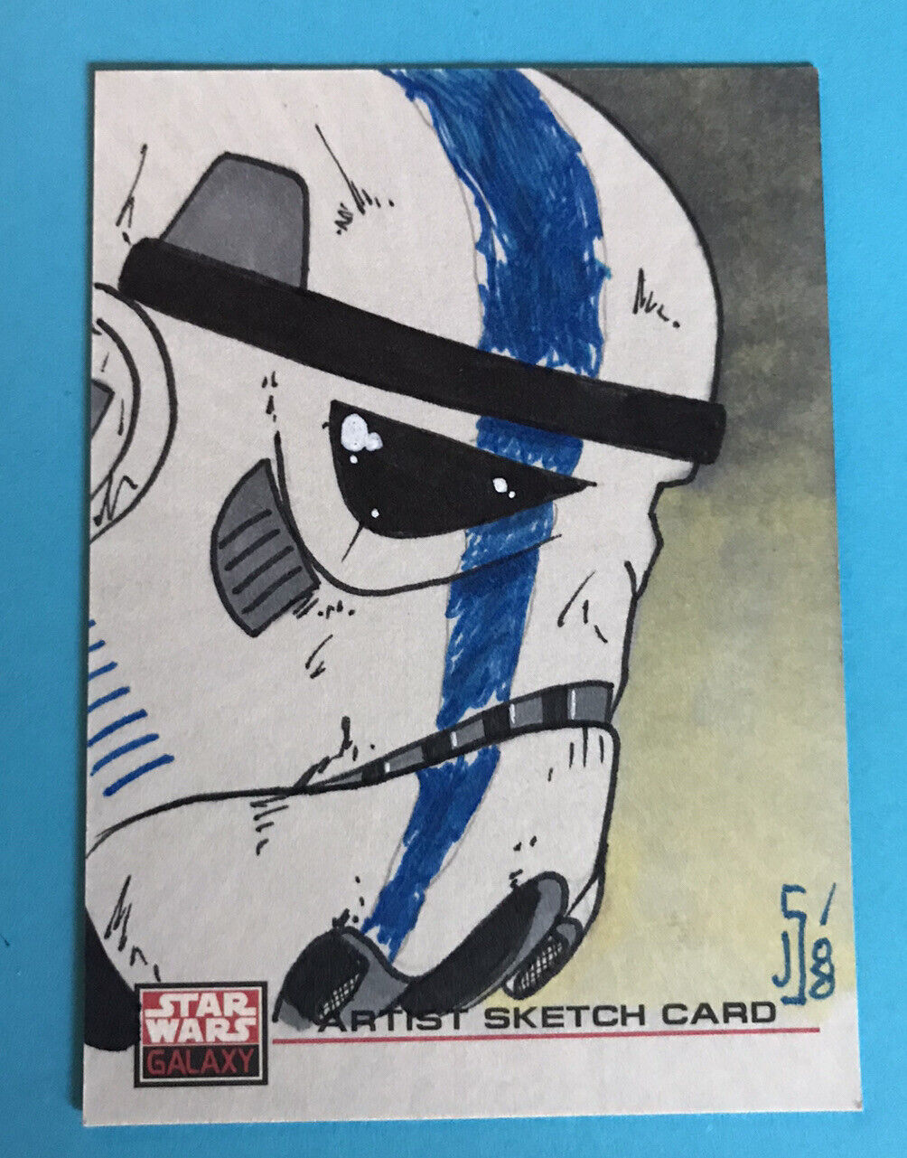 2008 Topps Star Wars Galaxy Stormtrooper Original Sketch Art Card Signed 1/1 One