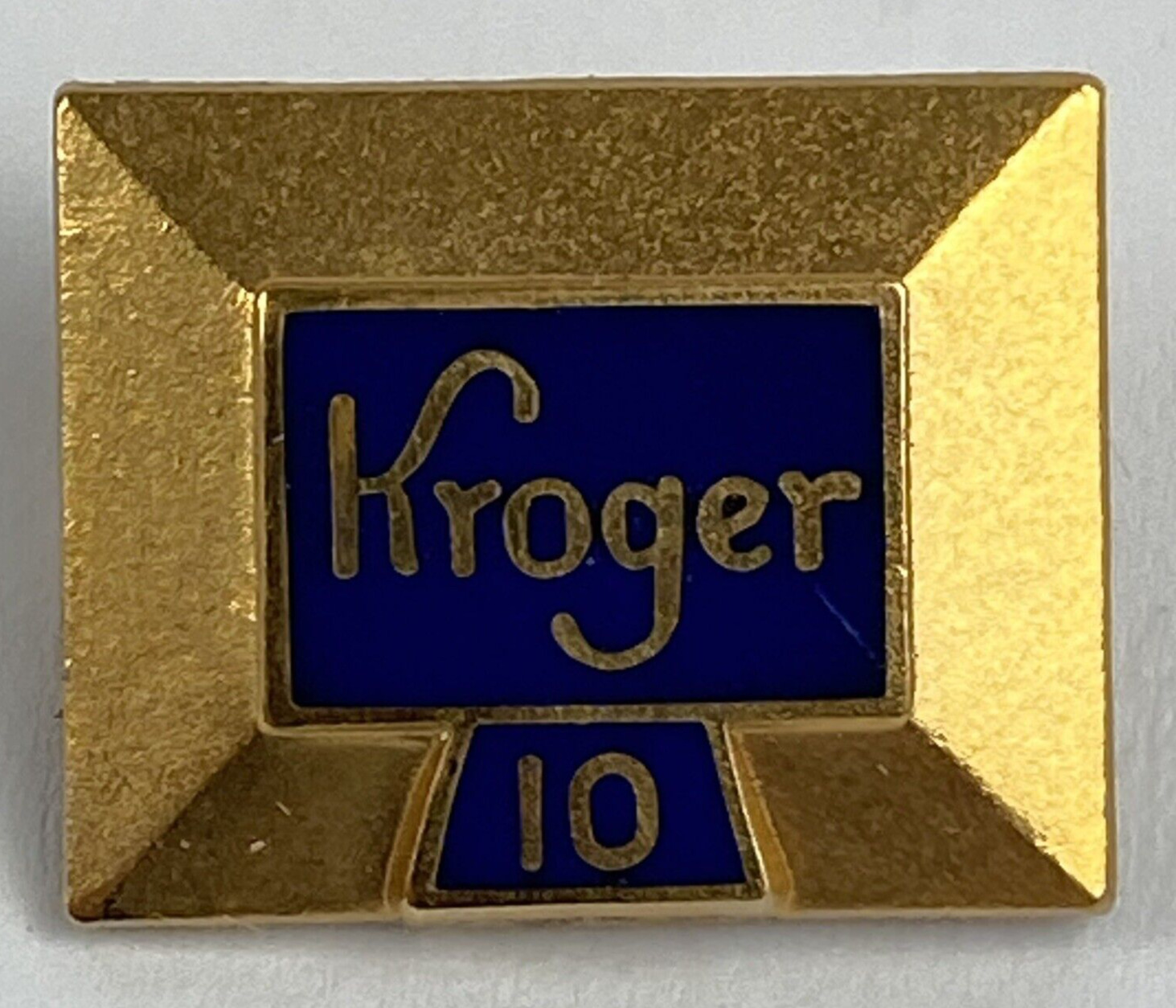 Kroger Grocery Store 10 Year Service Award Pin 1/10 10KGF Gold Filled