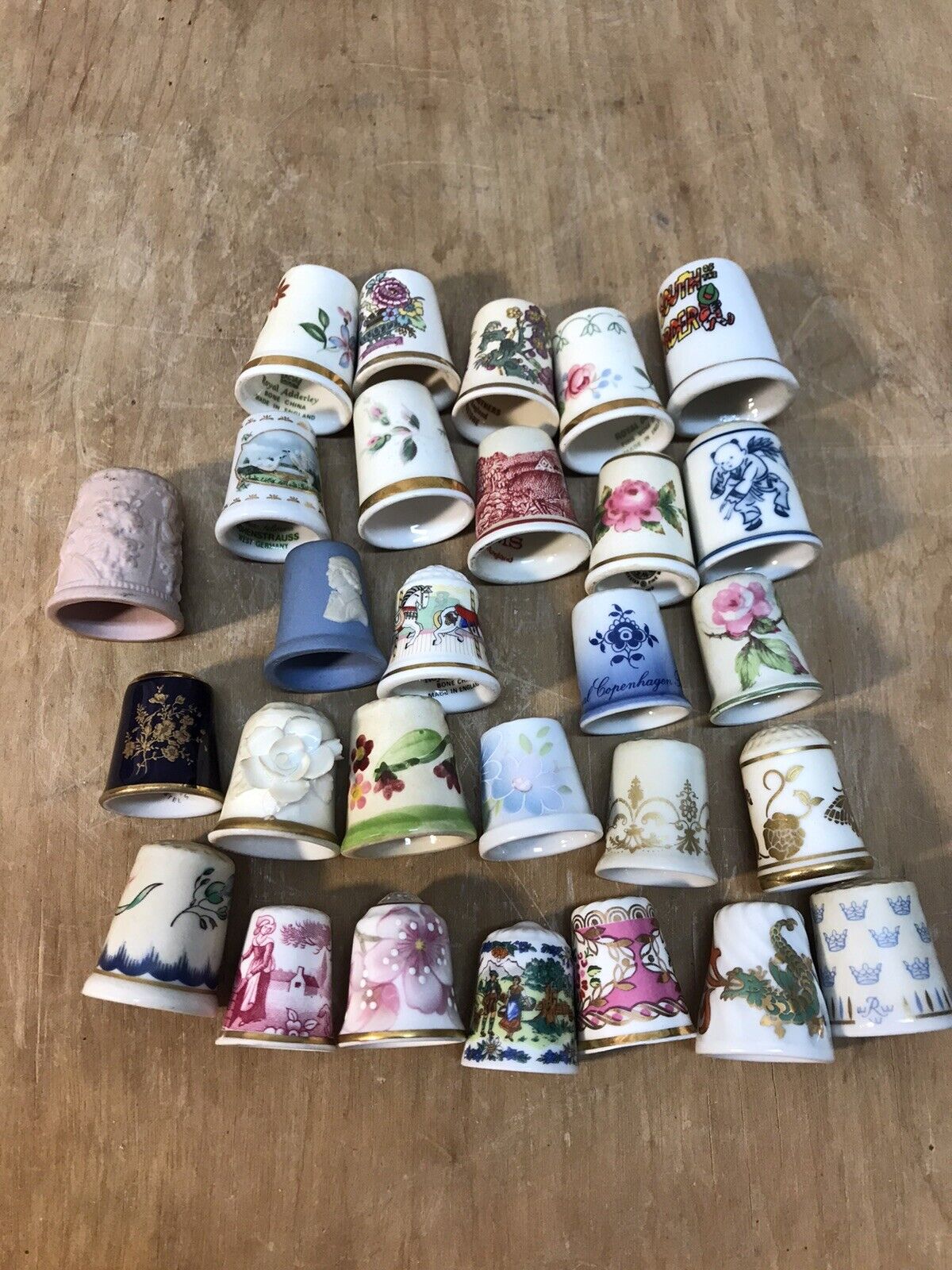 Lot of 28 Antique Porcelain Thimbles