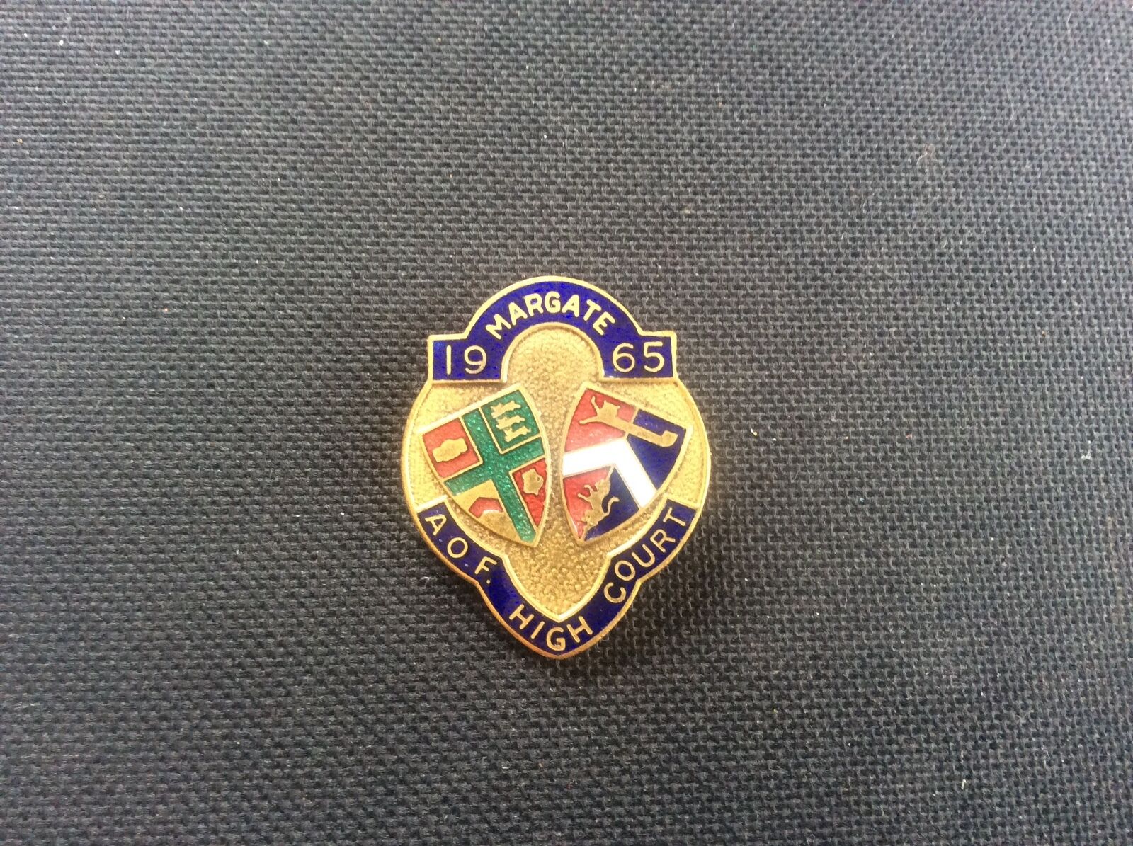 1965 AOF Ancient Order of Foresters Margate High Court Enamel Badge VGC 1960s