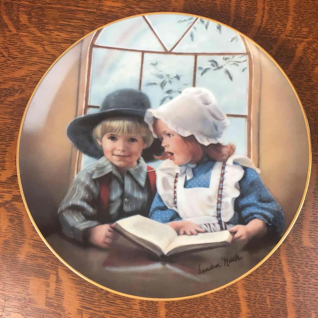 Little Tutor by Sandra Kuck Days Gone By Vintage 1983 Reco Collectors Plate