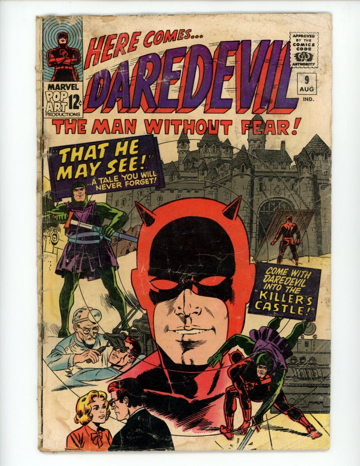 Daredevil #9 Comic Book 1965 GD/VG Low Grade Marvel Comics