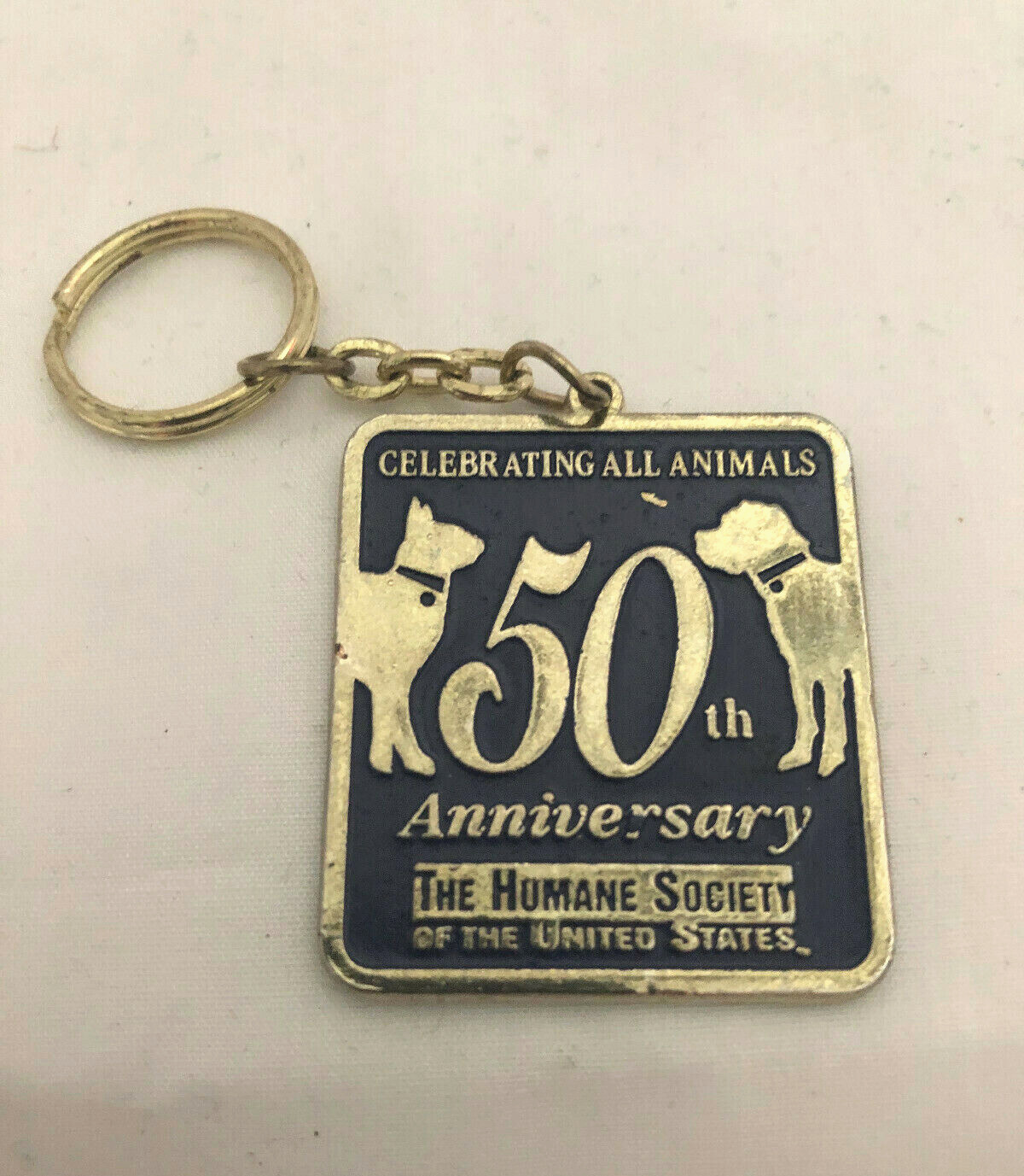 The Humane Society Of The United States 50th Anniversary Keychain Dogs Cats Pets